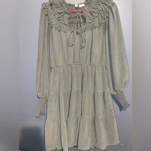 Small Long Sleeve Green Cottage Core Dress